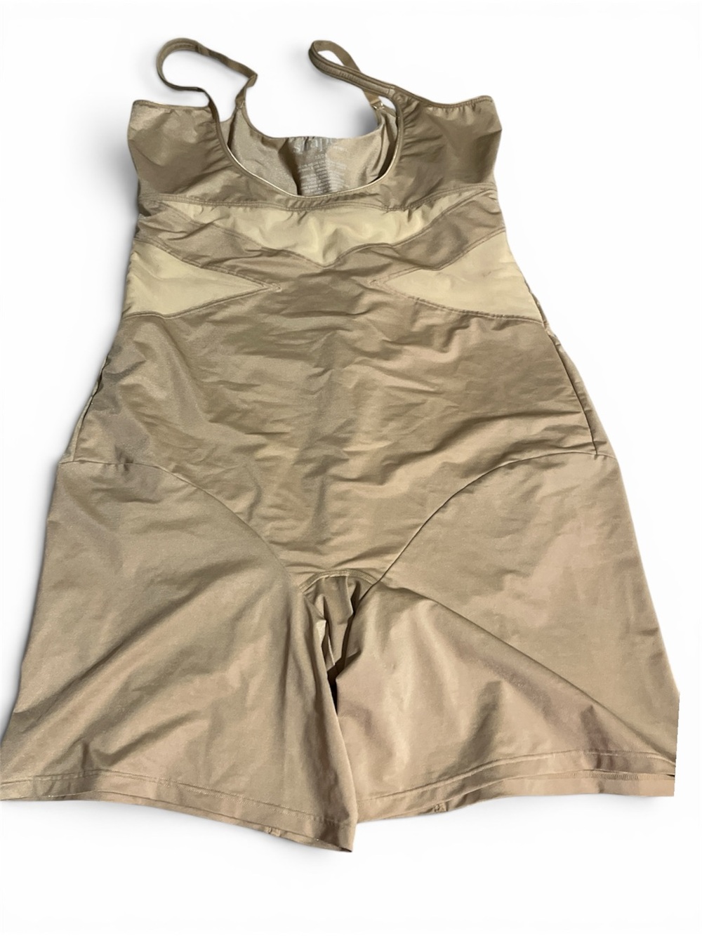 Women’s Tan Shaping Bodysuit with Built-In Shorts